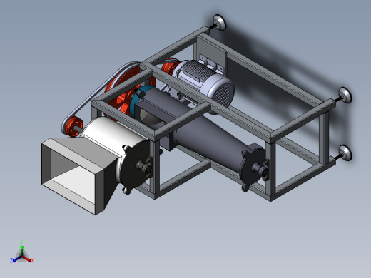 树枝粉碎机sw19可编辑正等轴测缩略图