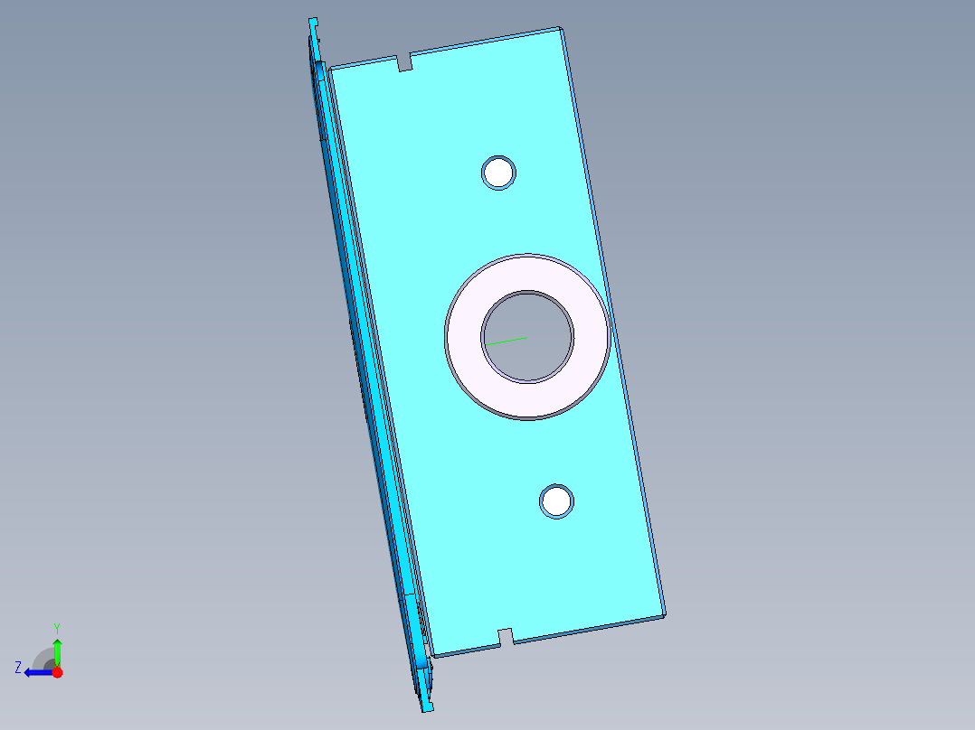 金属外壳铣外形UG编程程序模型右视图