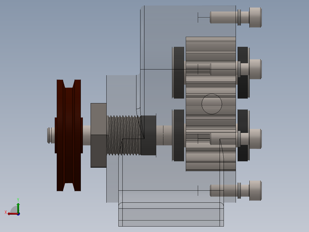 齿轮泵 (2)后视图
