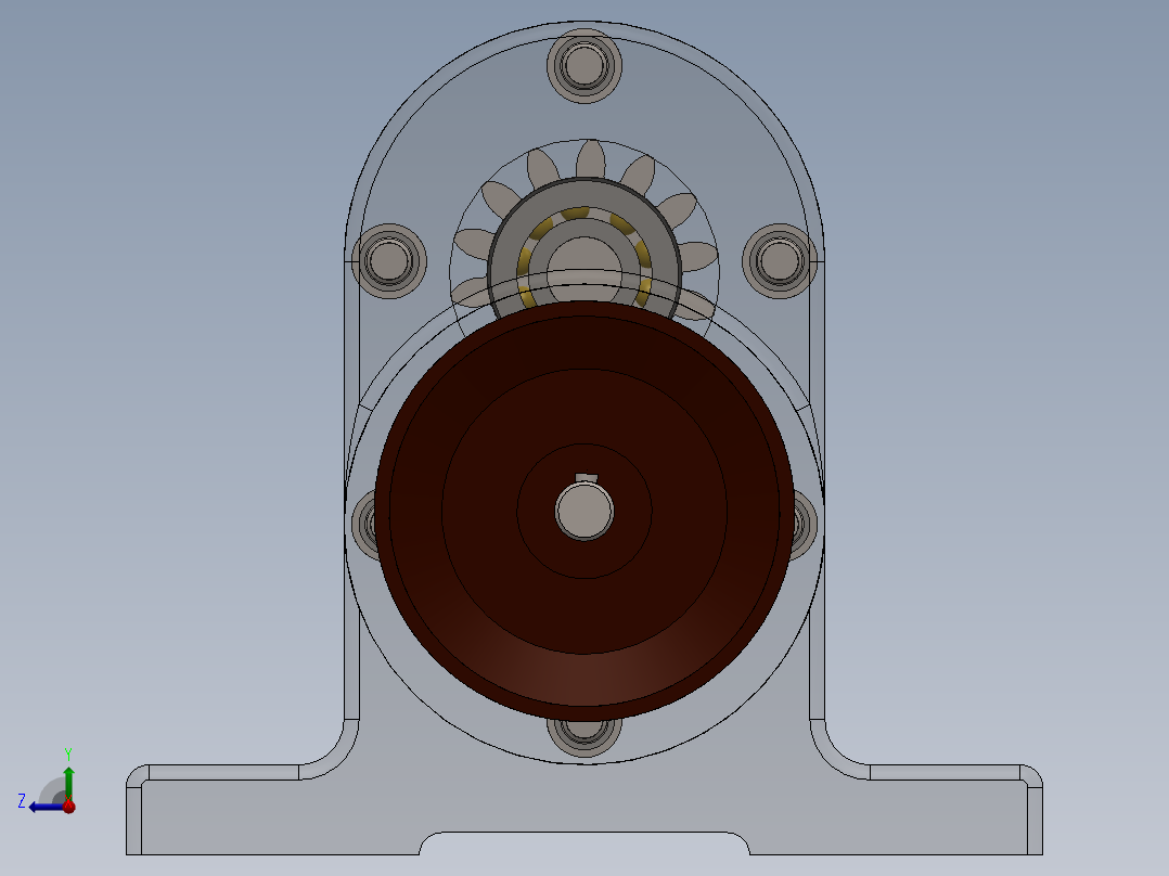 齿轮泵 (2)右视图