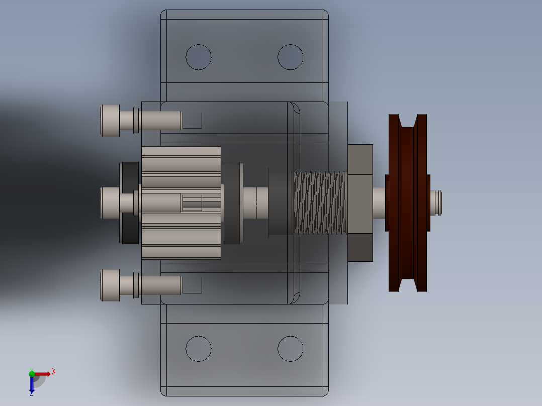 齿轮泵 (2)俯视图