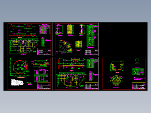 容积300立方圆形蓄水池结构钢筋图