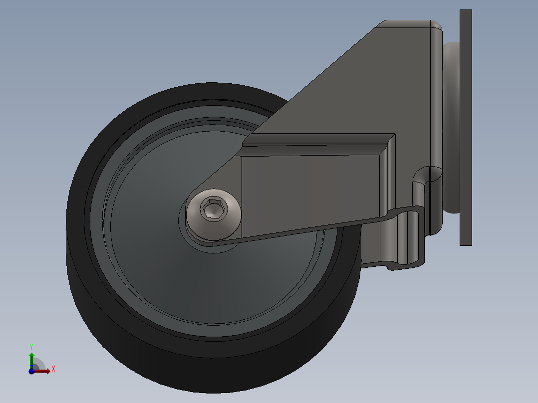 万向轮、脚轮(121)前视图