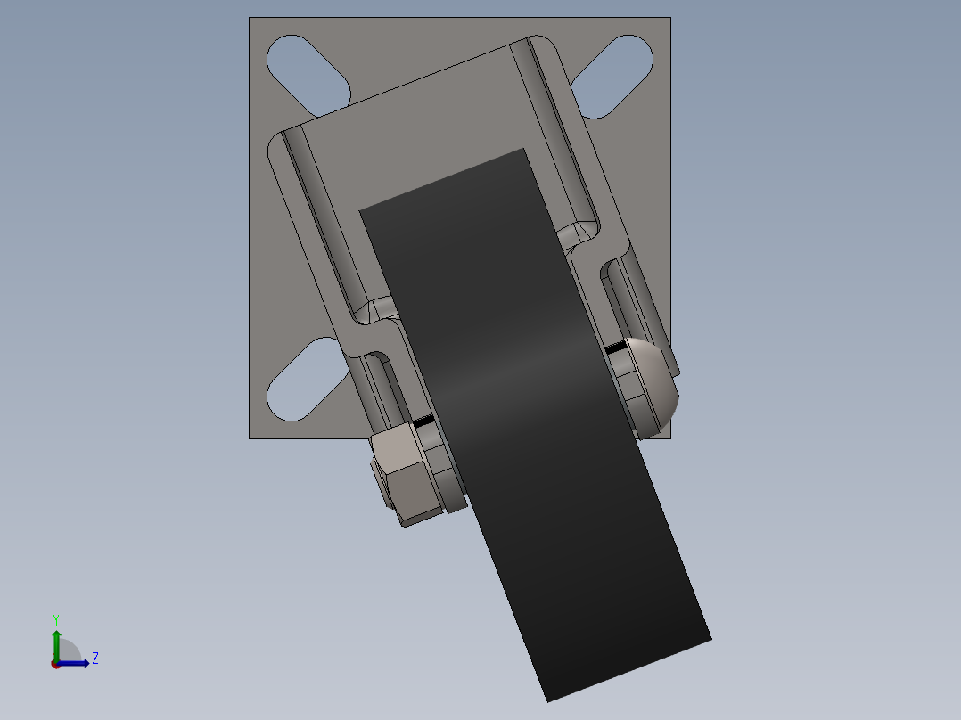 万向轮、脚轮(121)左视图