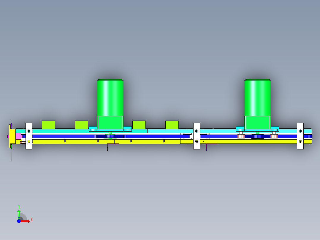 自动送料输送带前视图