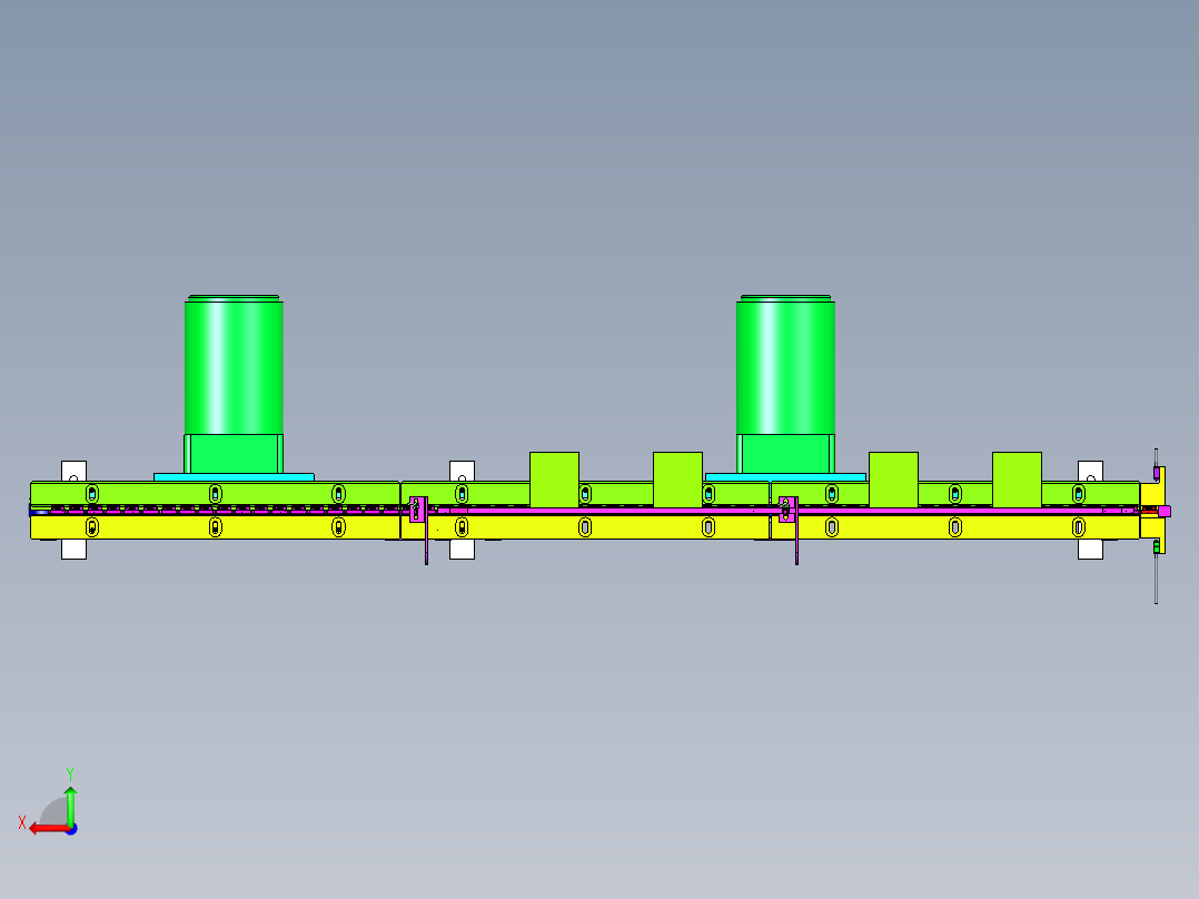 自动送料输送带后视图