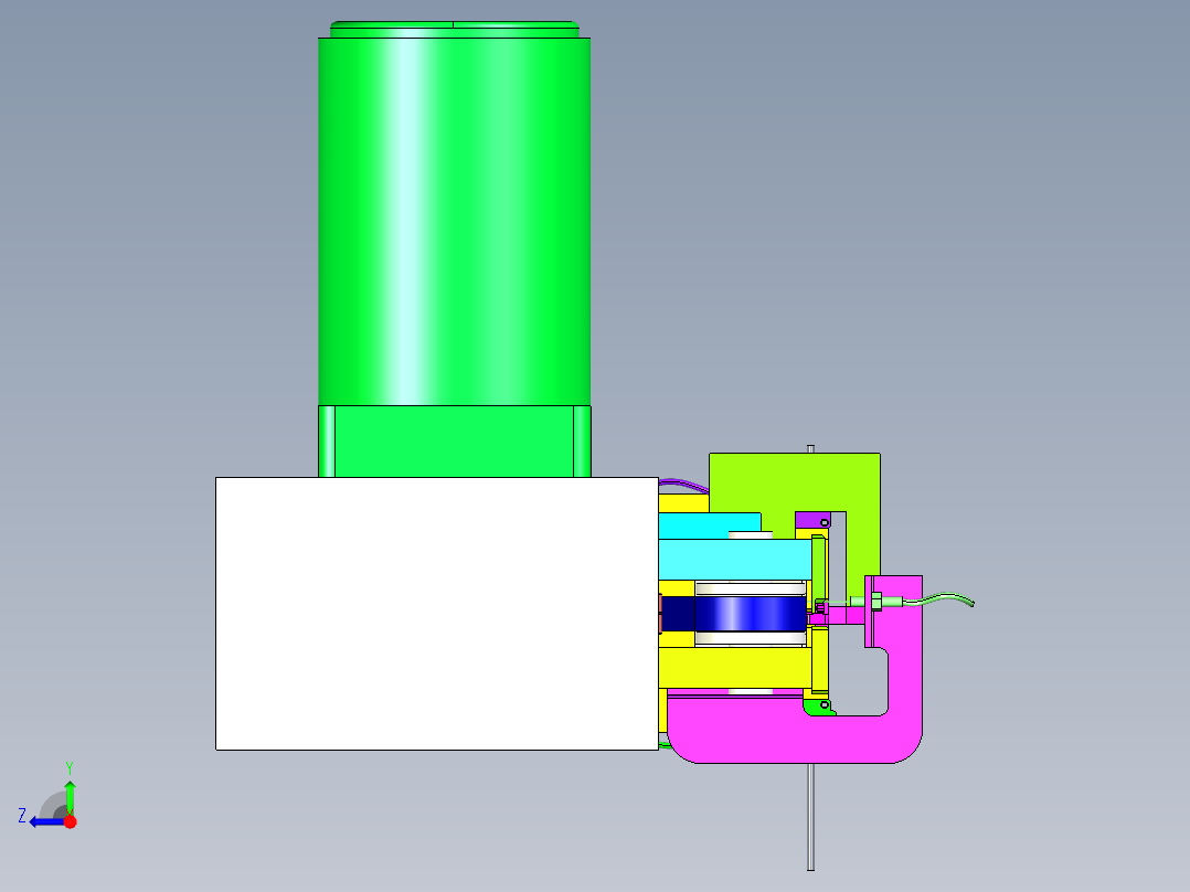 自动送料输送带右视图