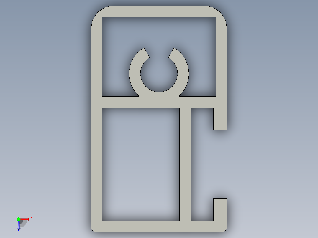 一体式托盘挡边俯视图