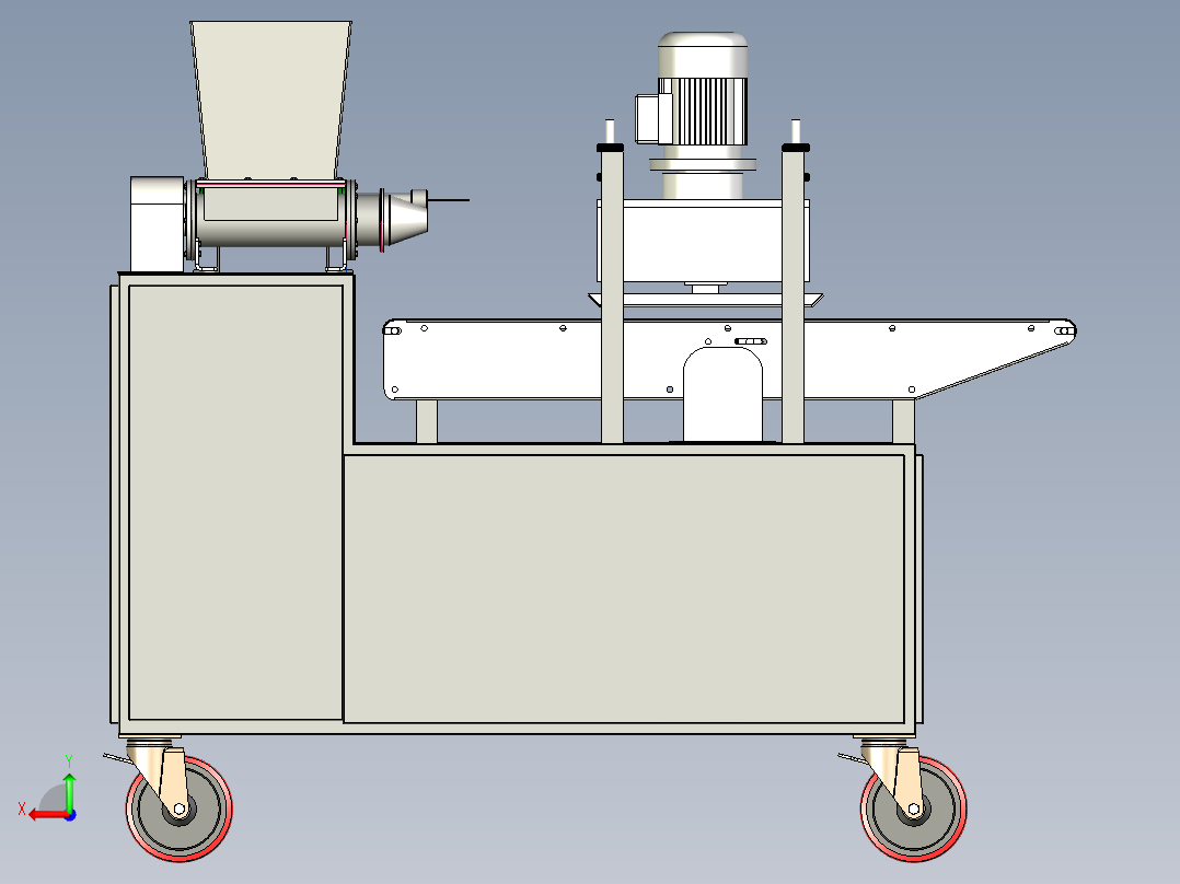 面条挤压成型机后视图