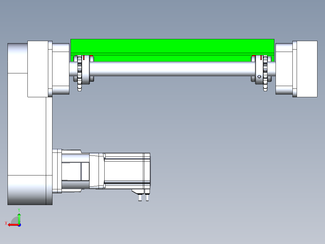 链板线设备-主体后视图
