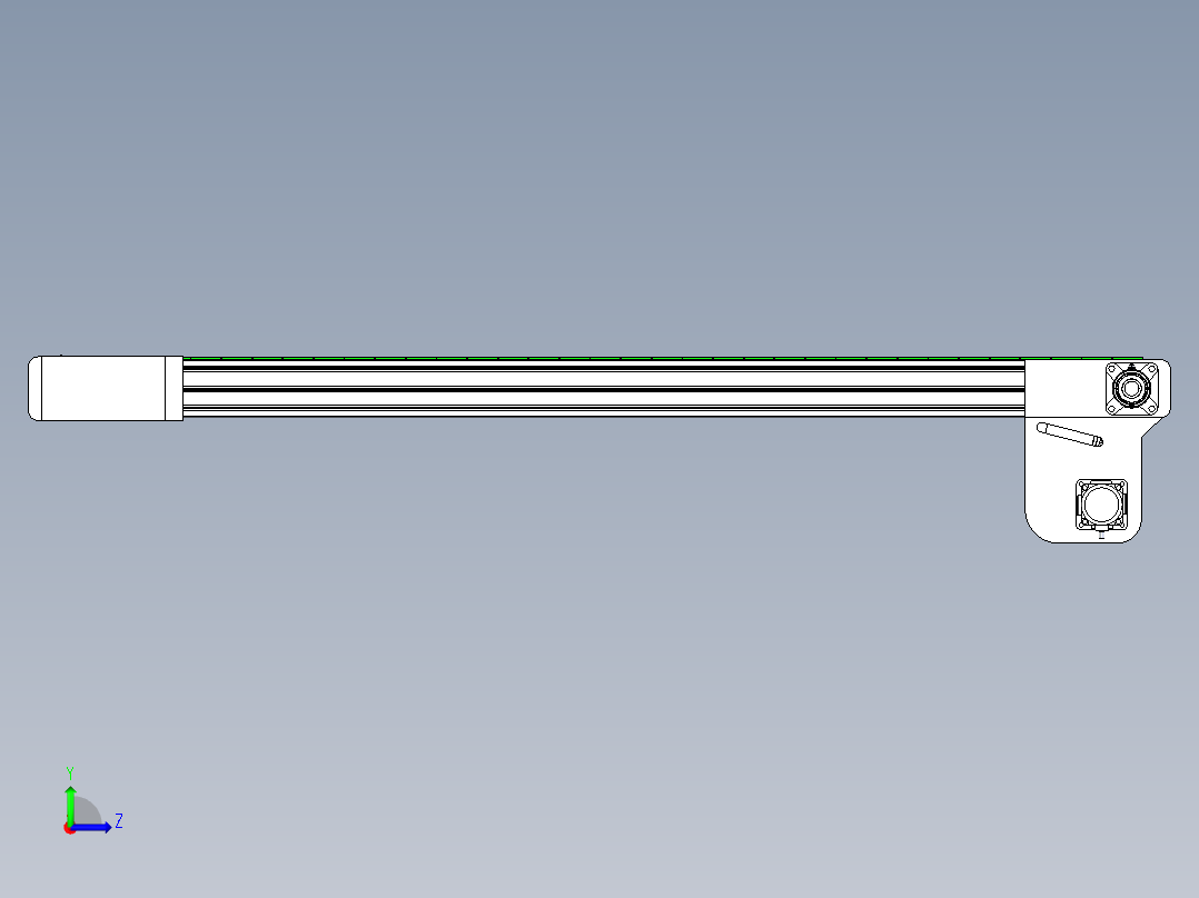 链板线设备-主体左视图