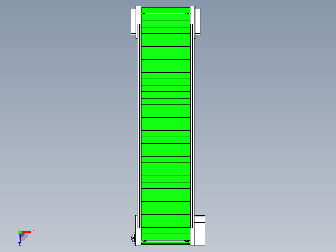链板线设备-主体俯视图