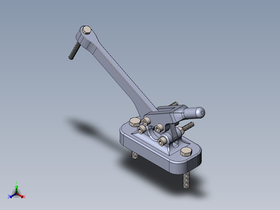 夹紧钳正等轴测图