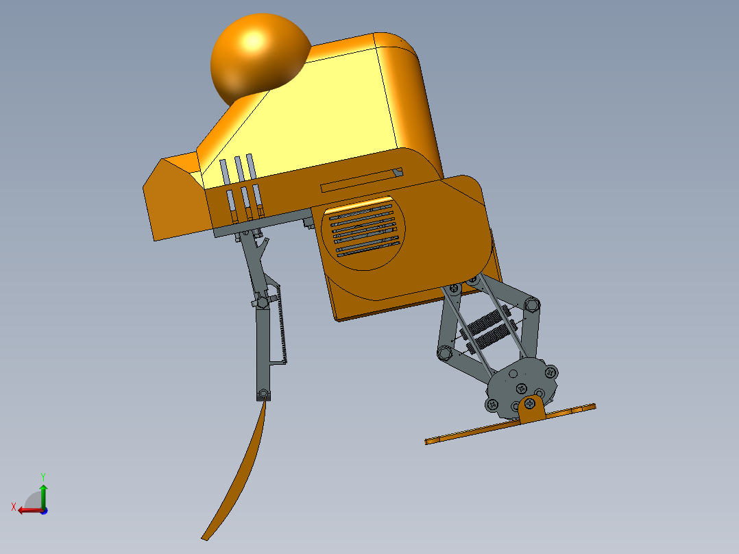 仿生青蛙结构后视图