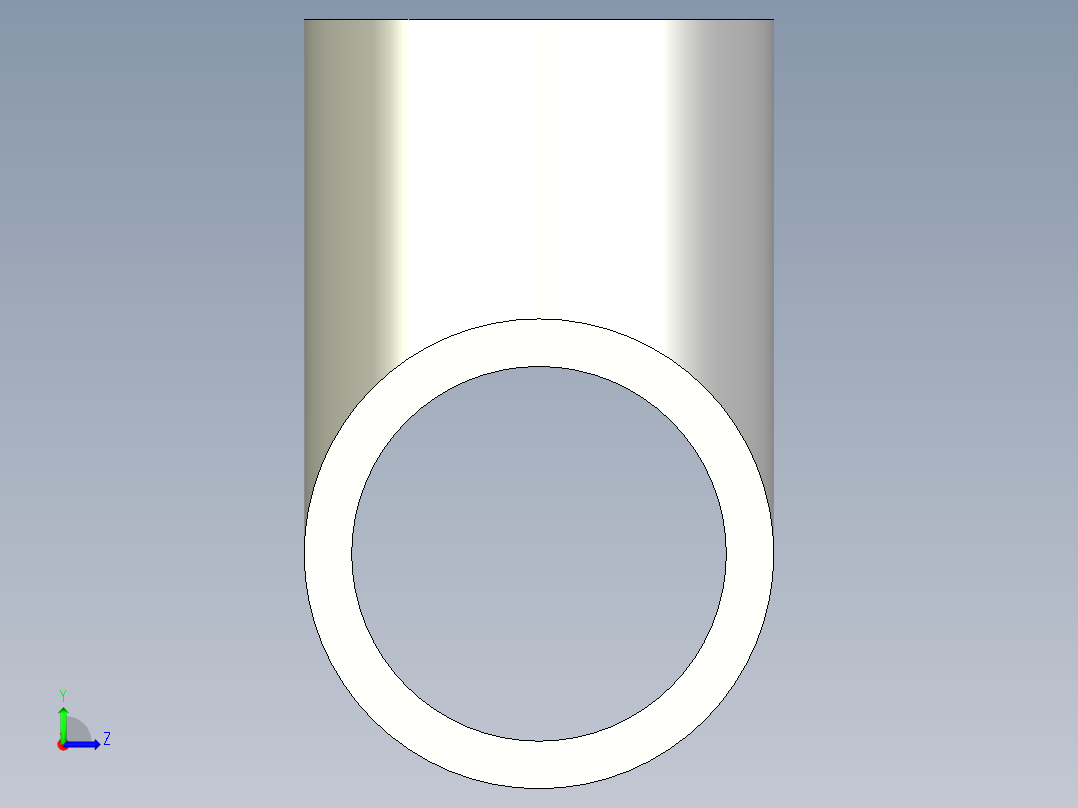 B3004350-等径三通 1英寸左视图