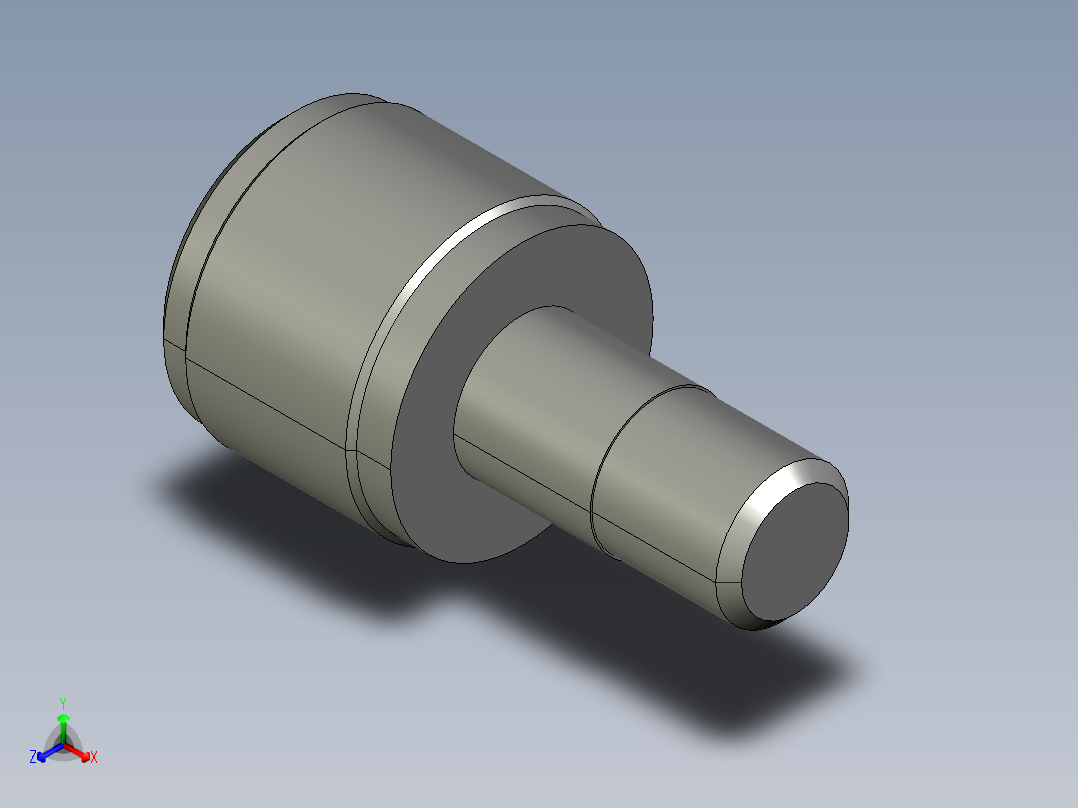 微型凸轮轴承随动器CFFAM4-8正等轴测图