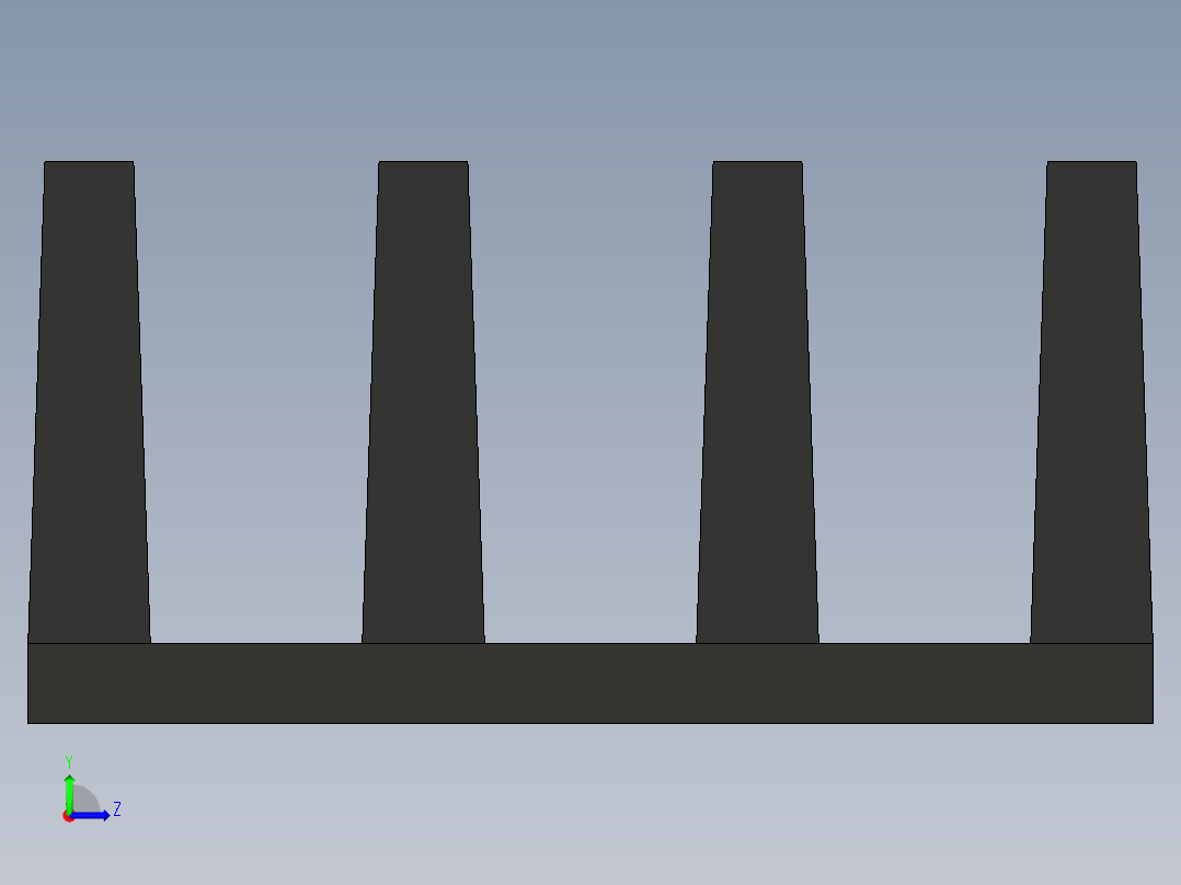 适用于raspberry pi 13的黑色铝制散热器左视图