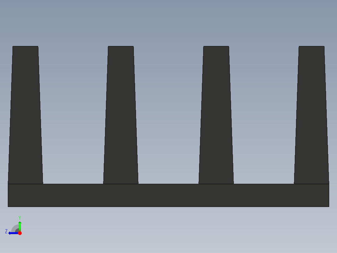 适用于raspberry pi 13的黑色铝制散热器右视图