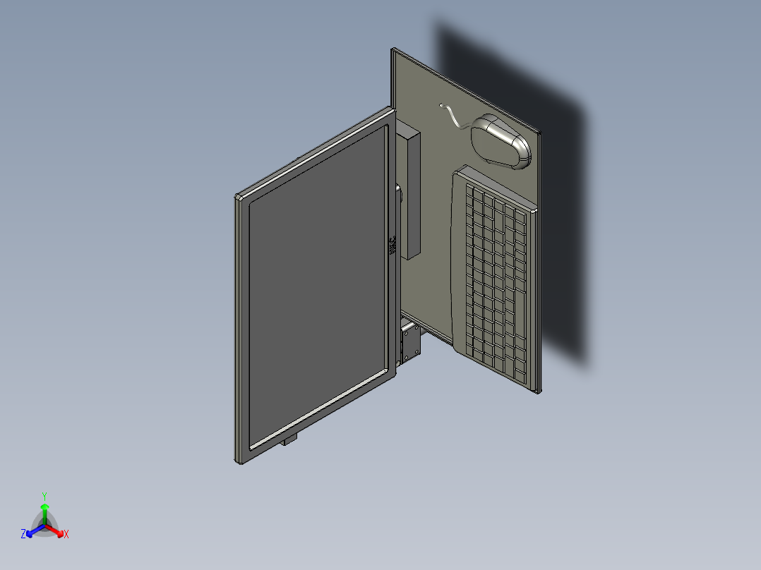 01-00-04-鍵盤固定組正等轴测图