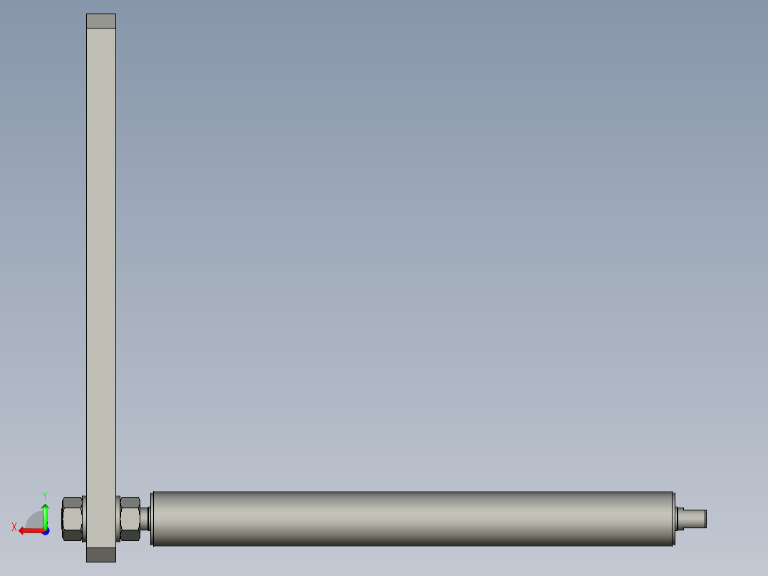 收卷滑杆后视图
