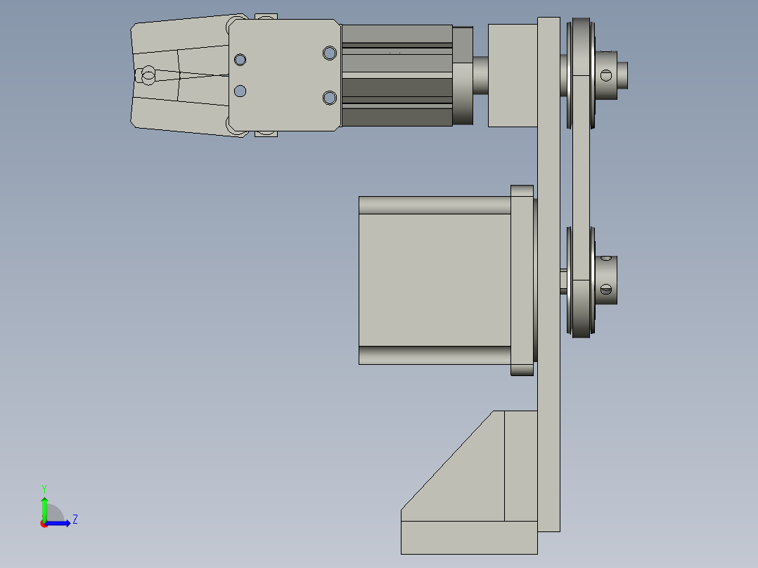 YSJ-03-000扭夹机构左视图