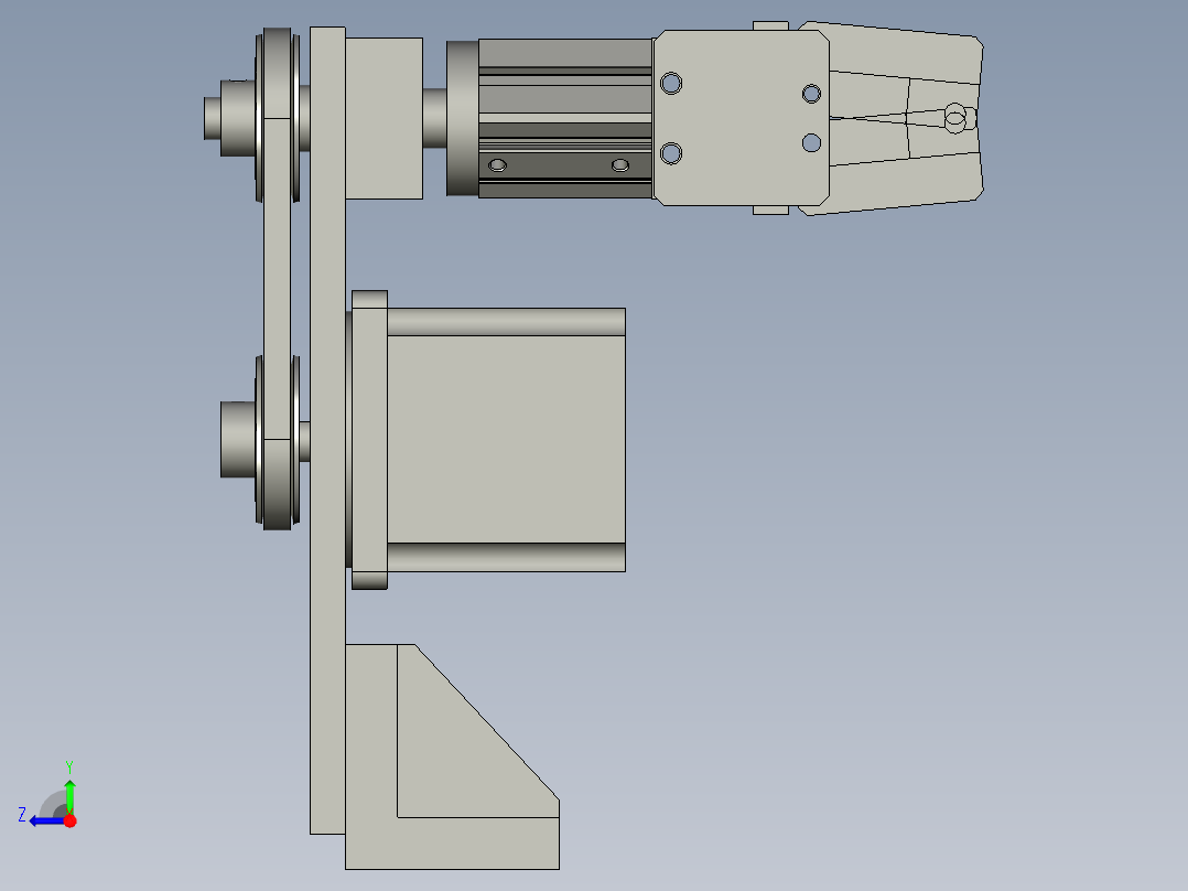 YSJ-03-000扭夹机构右视图