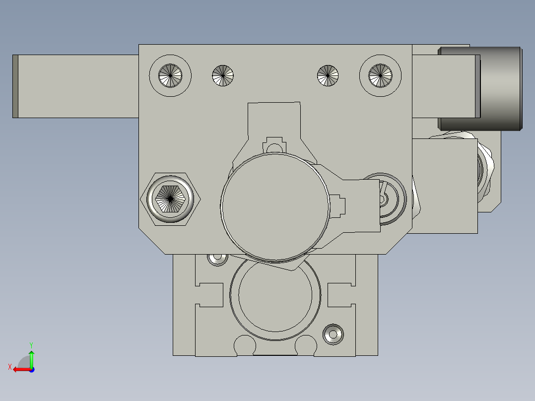 下料气动Z轴后视图