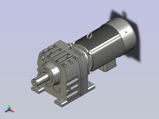 R137底脚轴伸式安装斜齿轮减速机R137-Y22-4P-180L-M1-90