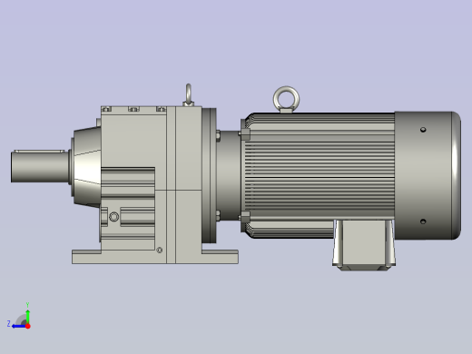 R137底脚轴伸式安装斜齿轮减速机R137-Y22-4P-180L-M1-90右视缩略图