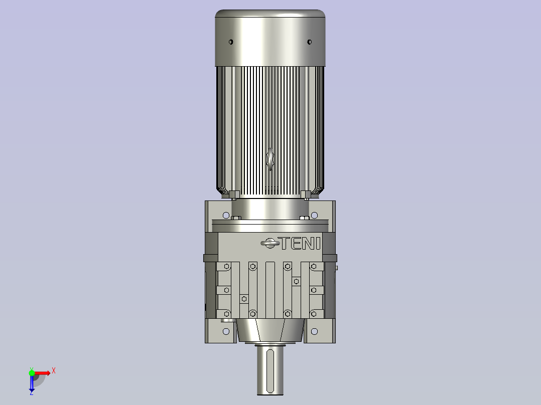R137底脚轴伸式安装斜齿轮减速机R137-Y22-4P-180L-M1-90俯视图