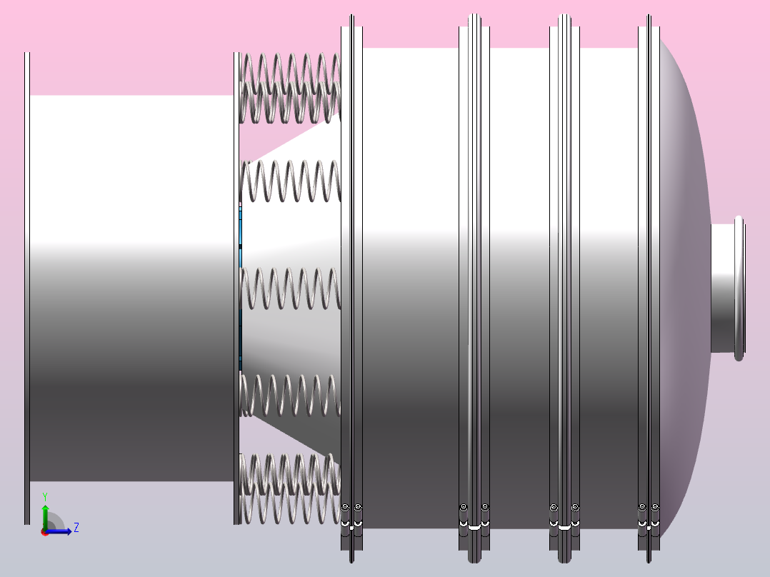 旋振筛3D模型左视图