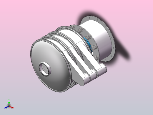 旋振筛3D模型正等轴测缩略图