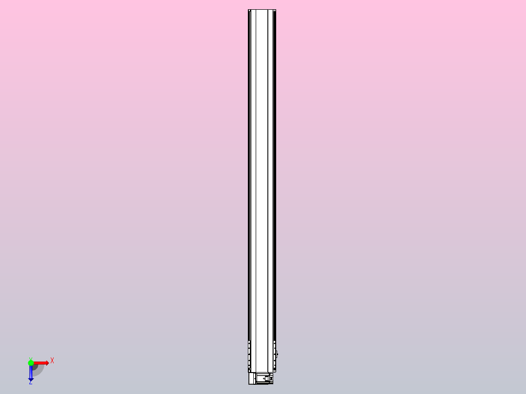 皮带直线轴半封闭可选导轨TPA-HNB-202D-140-L2300-LU-Y-P75-N3俯视图