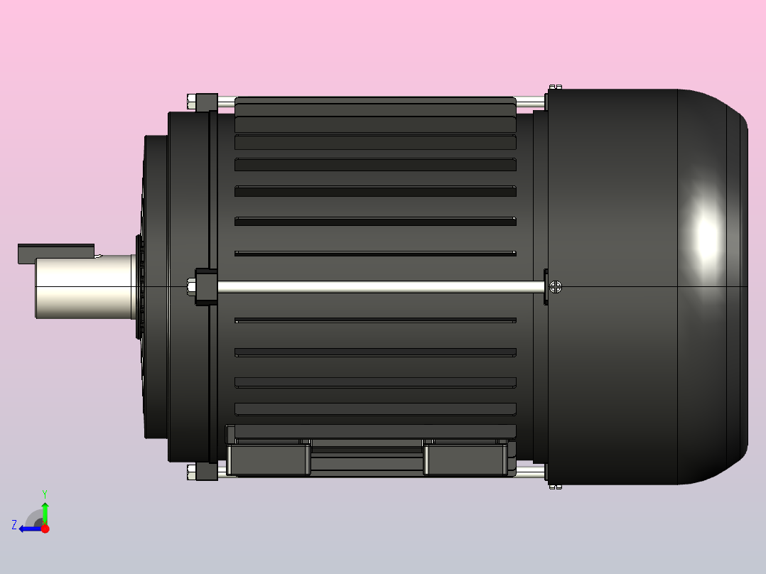 电机 7.5CV 60HZ 4PL右视图
