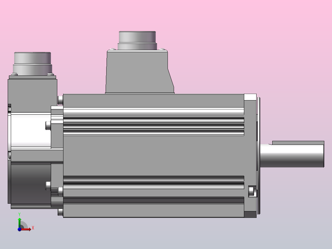 松下伺服电机 MSMF202L1H6 (2000W低惯量增量式有刹车)前视图