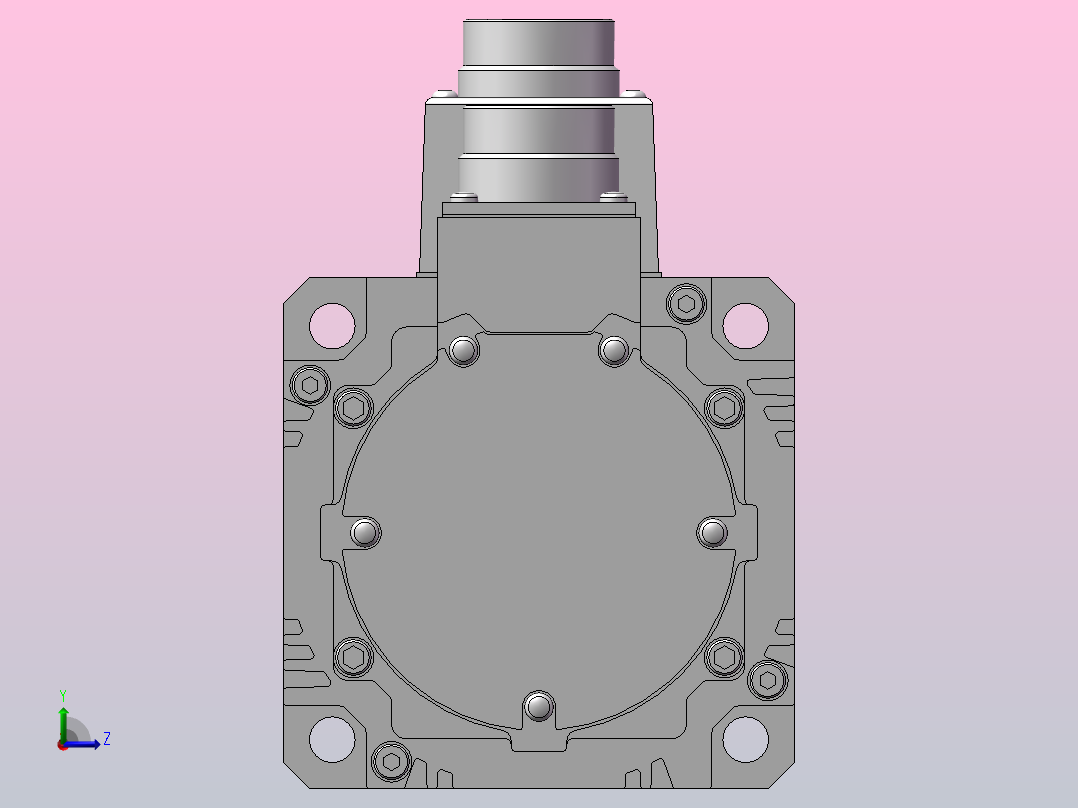 松下伺服电机 MSMF202L1H6 (2000W低惯量增量式有刹车)左视图
