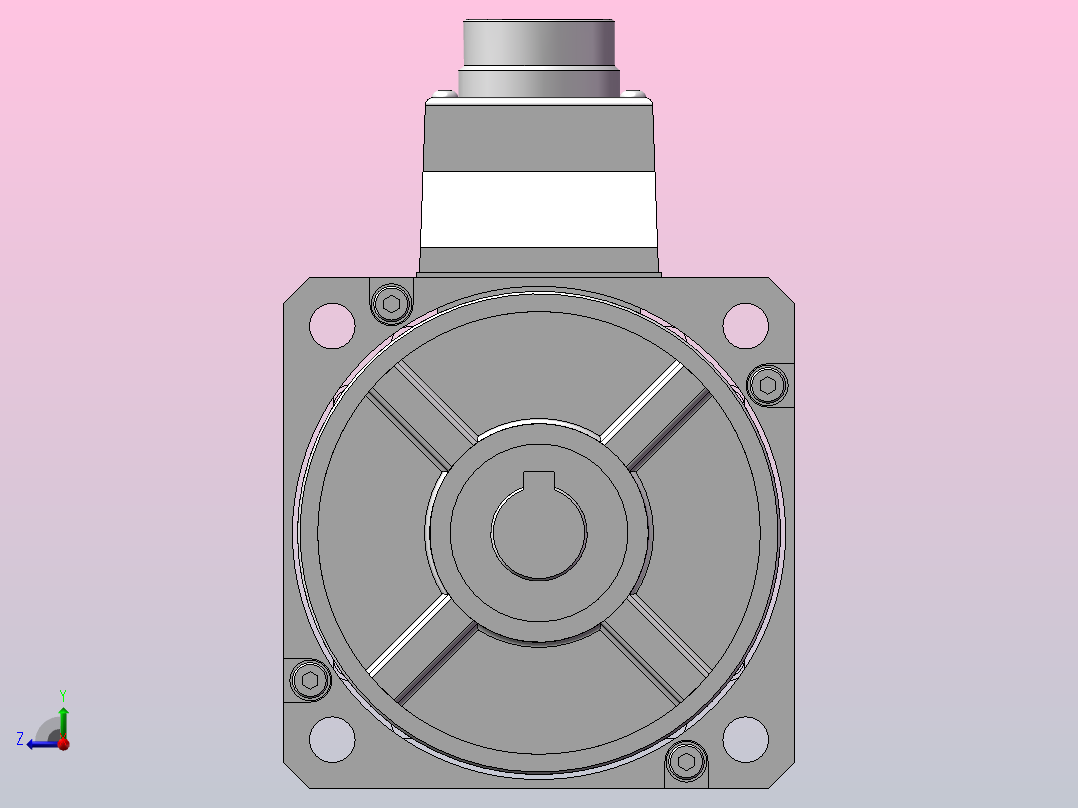 松下伺服电机 MSMF202L1H6 (2000W低惯量增量式有刹车)右视图