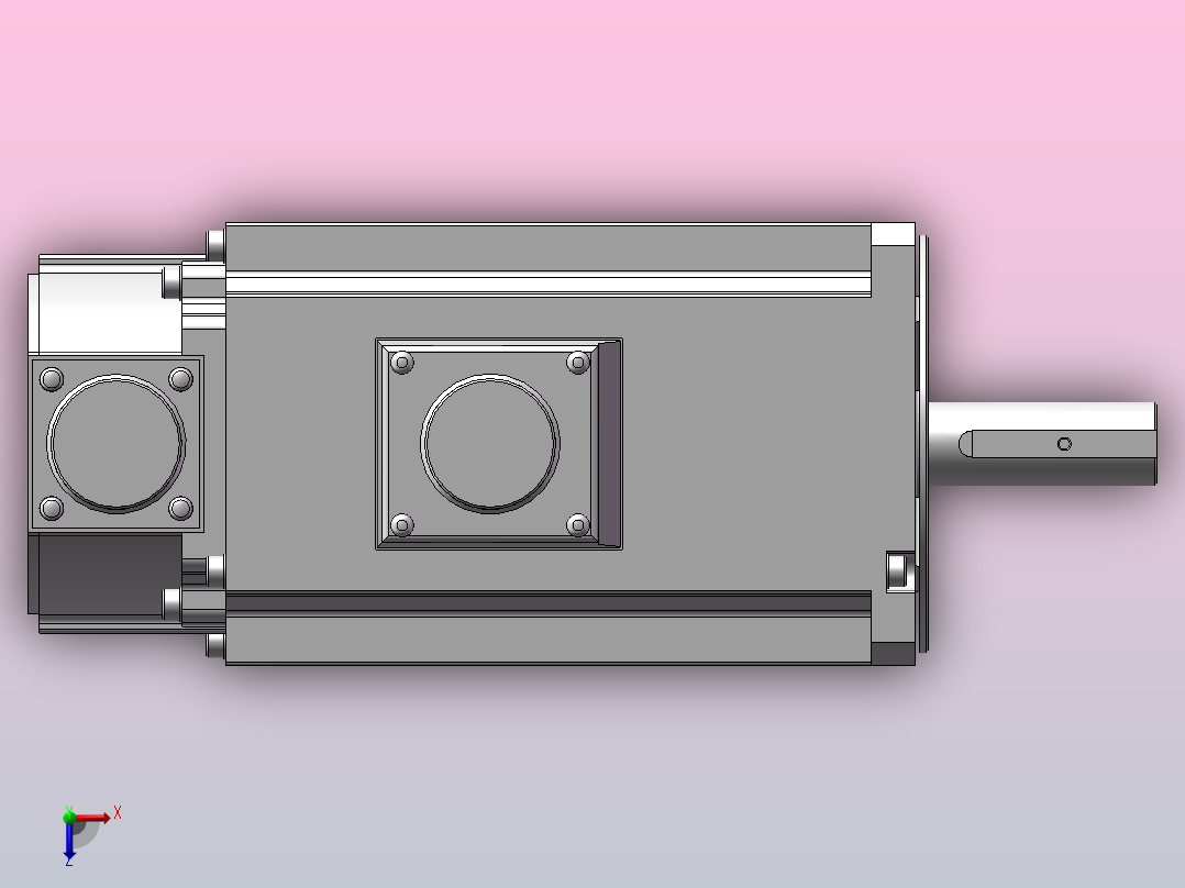 松下伺服电机 MSMF202L1H6 (2000W低惯量增量式有刹车)俯视图
