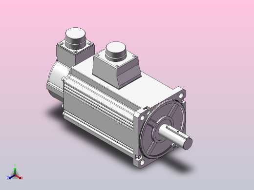 松下伺服电机 MSMF202L1H6 (2000W低惯量增量式有刹车)正等轴测缩略图