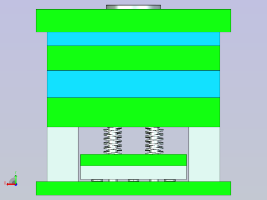 塑料椅脚配件模具设计后视缩略图