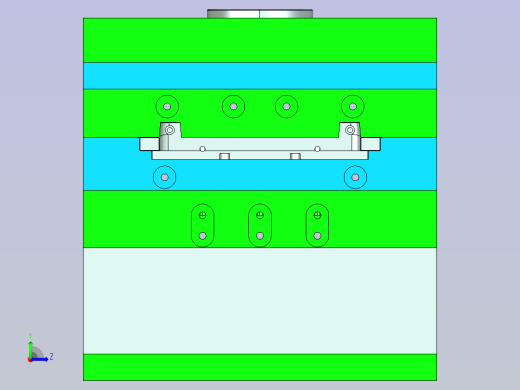 塑料椅脚配件模具设计左视缩略图