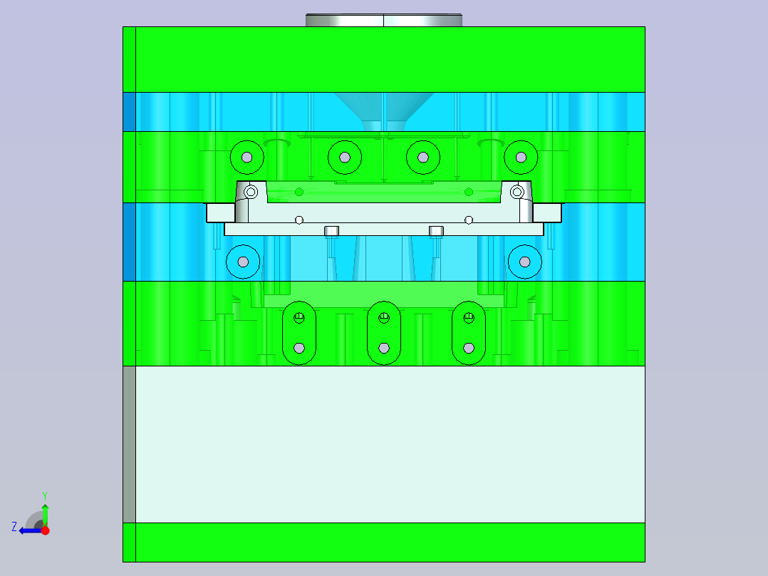 塑料椅脚配件模具设计右视图