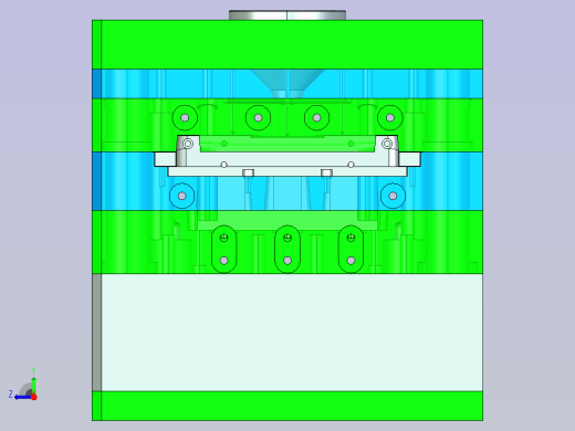 塑料椅脚配件模具设计右视缩略图