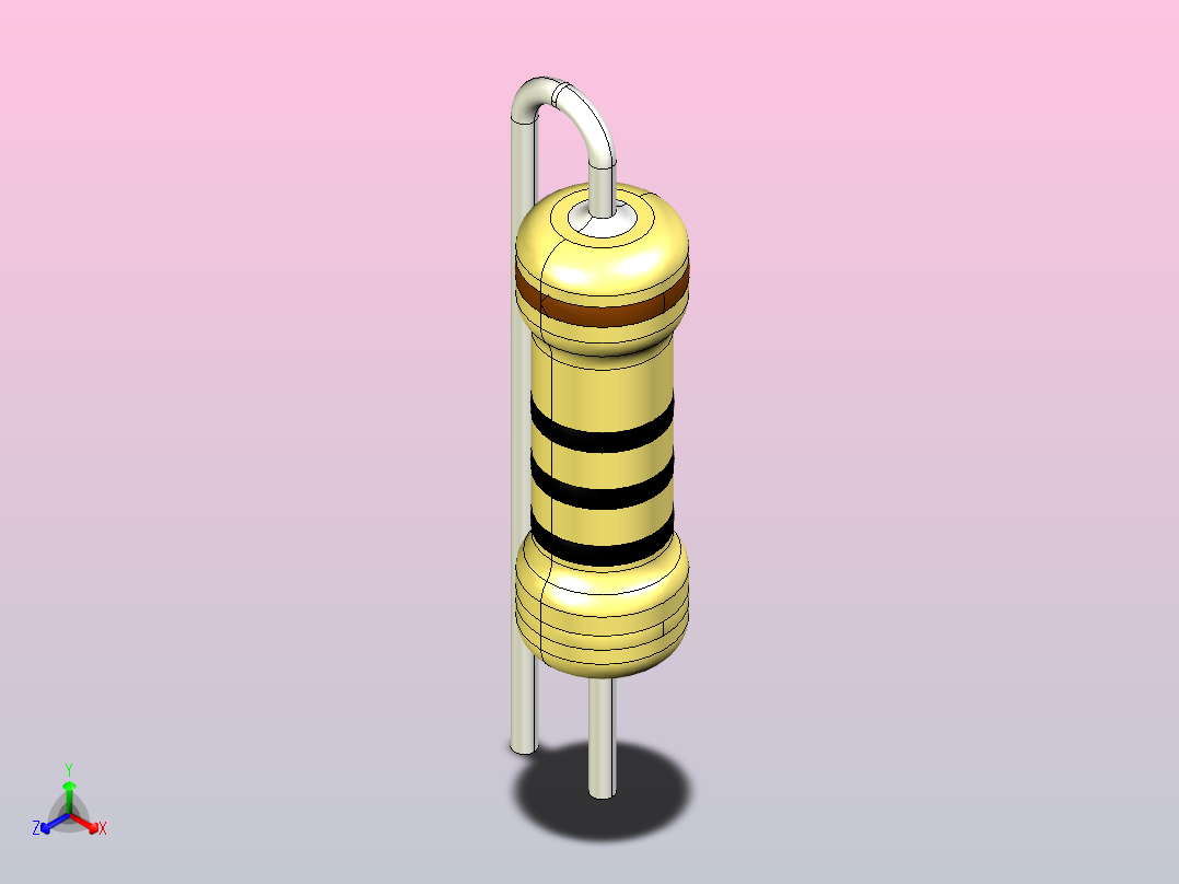 电阻器组RES_AV_2W_125mil_0R_5%主视图