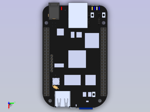 BeagleBone Black 微控制器俯视缩略图