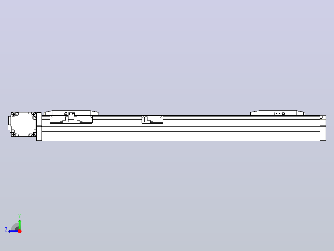 皮带直线轴双滑块型TPA-GCBS-80-P60-L175-DL-M20-N3右视图