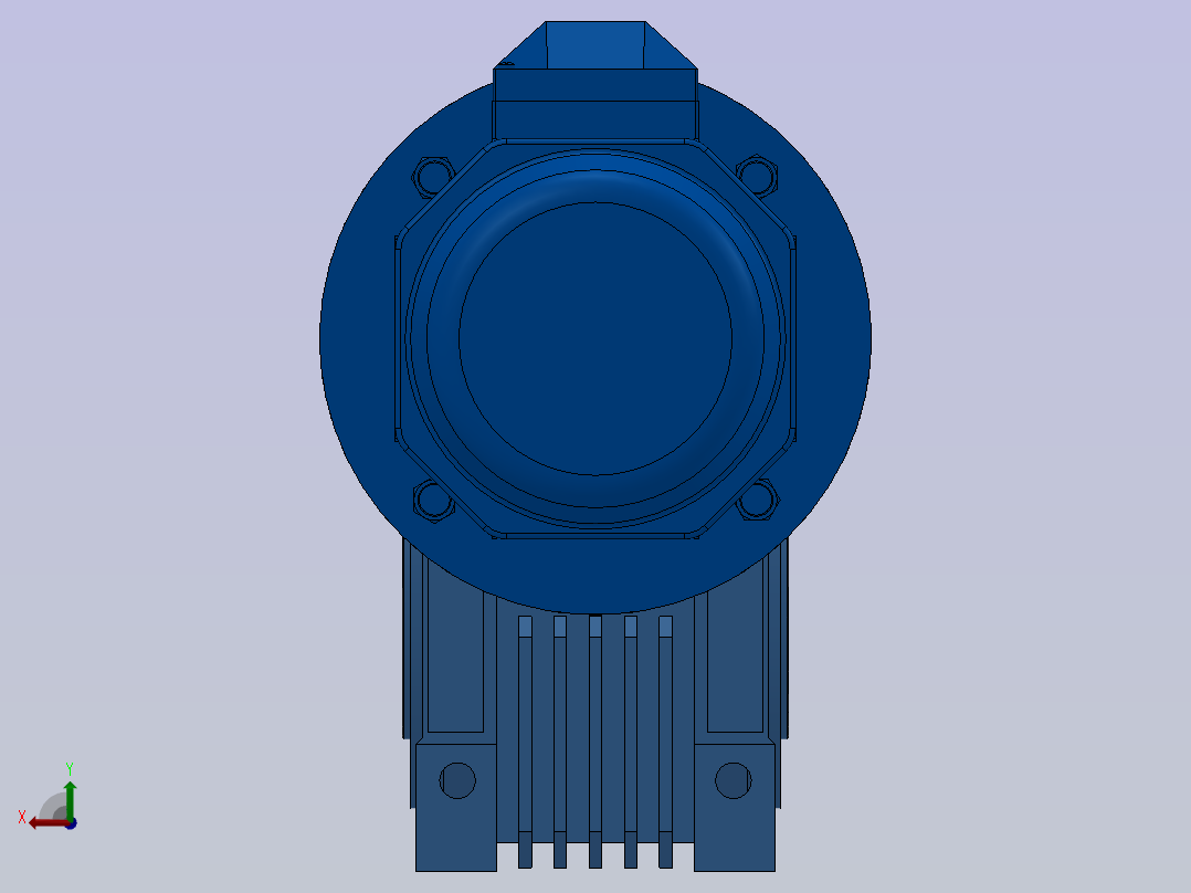 轮蜗杆减速机[RV90-100-0.75kW-FA1]后视图