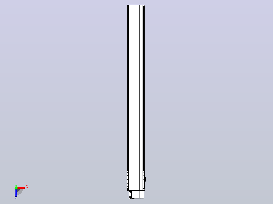 皮带直线轴半封闭可选导轨TPA-HNB-202D-140-L1800-RP-Y-P75-N3俯视图