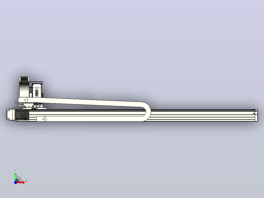 XYGT320-A1-1100-500-M-C-0001负载5-8KG XY丝杆模组 内嵌式 XYGT320-A1 替换东佑达TOYO直线滑台模组前视图