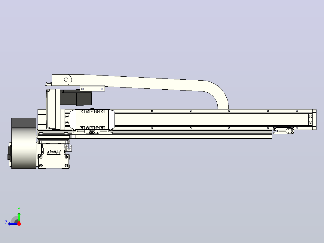 XYGT320-A1-1100-500-M-C-0001负载5-8KG XY丝杆模组 内嵌式 XYGT320-A1 替换东佑达TOYO直线滑台模组右视图